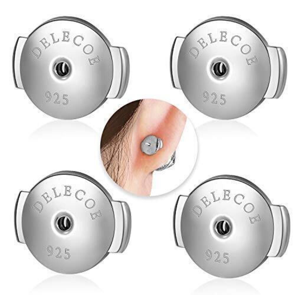 3017 2 Paris Sterling Silver Locking Earring Backs Replacements for Diamond